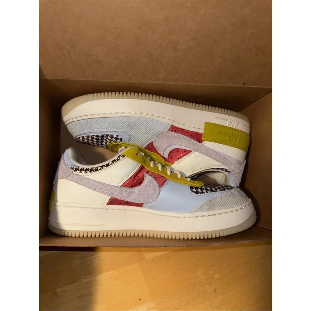 Size 12 - Nike Air Force 1 Low What The Houndstooth DM8076-100 Patchwork Multi